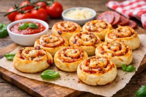 Gefüllte Pizzabrötchen mit Sucuk & Käse